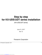 Panasonic KX-UDS Series Step By Step Installation