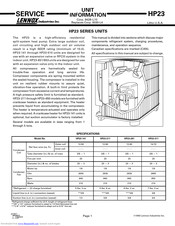 Lennox HP23-411 Manual