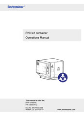 Envirotainer RKN Series Operation Manual