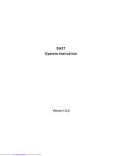 ARTECH AR120 DUET Operate Instruction