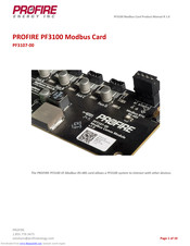 ProFire PF3107-00 Product Manual