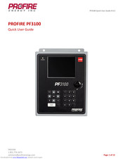 ProFire PF3100 Series Quick User Manual