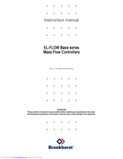 BRONKHORST EL-FLOW Base Series Instruction Manual