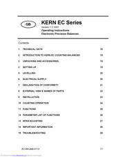KERN EC 6000-1 Operating Instructions Manual