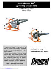 General Pipe Cleaners Drain-Rooter PH Operating Instructions Manual