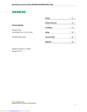 Siemens SIPLUS CMS4000 ION BINARYINPUT T001 Operating Instructions Manual