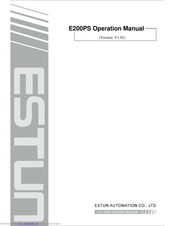 Estun E200PS Operation Manual