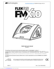 dBTechnologies FlexSys FMX10 Quick Start User Manual