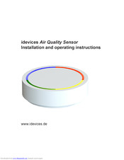 iDevices Air Quality Sensor Installation And Operating Instructions Manual