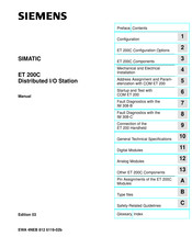 Siemens SIMATIC ET 200C Manual