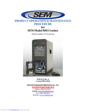 SEM 0101 Product Operation & Maintenance Procedure