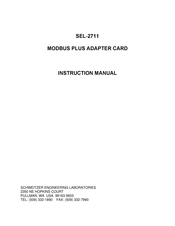 Schweitzer Engineering Laboratories SEL-2711 Instruction Manual