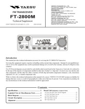 Yaesu FT-2800M Technical Supplement