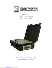 Knudsen Chirp 3212 Quick Start Manual