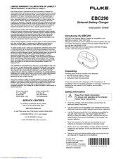 Fluke EBC290 Instruction Sheet