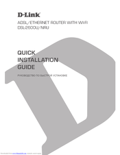 D-Link DSL-2600U/NRU Quick Installation Manual