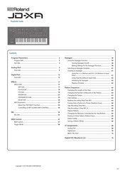 Roland JD-XA Parameter Manual