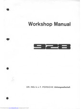 Porsche 928 - Workshop Manual