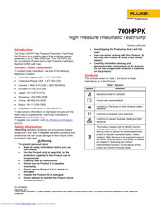 Fluke 700HPPK Instructions Manual