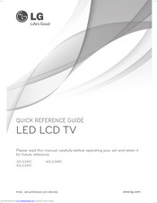 LG 42LS349C Quick Reference Manual