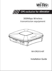 Wi-Tek WI-CPE213-KIT Installation Manual