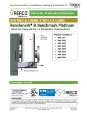 Aerco Benchmark Platinum Series Pre-Installation Application Manual