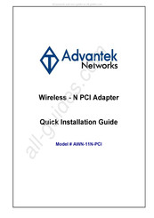 Advantek Networks AWN-11N-PCI Quick Installation Manual