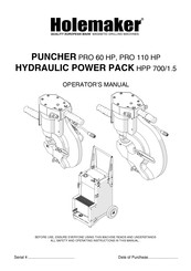 HOLEMAKER HPP 700/1.5 Operator's Manual
