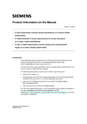 Siemens ET 200M Series Product Information