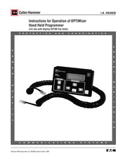 Cutler-Hammer OPTIMizer Instructions For Operation Manual