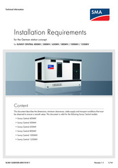 SMA Sunny Central 1250MV Installation Requirements