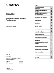 Siemens Sinumerik 840D sl Programming Manual