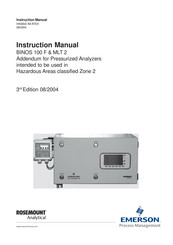 Emerson Rosemount  BINOS 100 F Instruction Manual