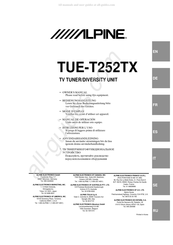 Alpine TUE-T252TX Owner's Manual