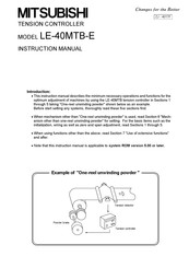 Mitsubishi LE-40MTB-E Instruction Manual