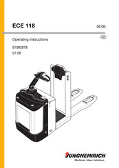 Jungheinrich ECE 118 Operating Instructions Manual