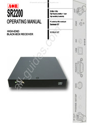 AOR SR2200 Operating Manual