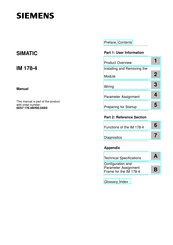 Siemens SIMATIC IM 178-4 Manual