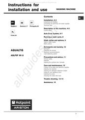 Hotpoint Ariston Aqualtis AQLF9F 69 U Instructions For Installation And Use Manual