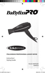 BaByliss ITALIA BRAVA BABFB1BA Instruction & Styling Manual