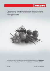 Miele K 37672 iD Operating And Installation Instructions
