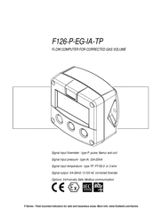 Fluidwell F126-P-EG-IA-TP Manual