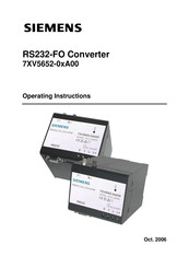 Siemens 7XV5652-0AA00 Operating Instructions Manual