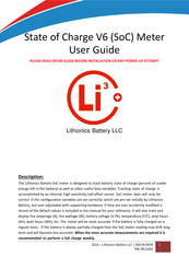 Lithionics Battery State of Charge V6 Meter User Manual