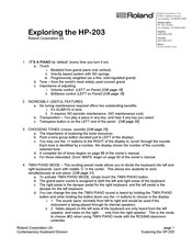 Roland HP-203 Manual
