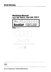 Audi 200 1984 Workshop Manual