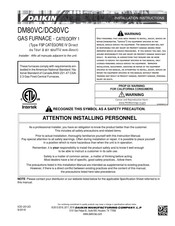 Daikin DC80VC Installation Instructions Manual