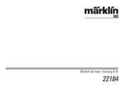 marklin 22184 Operating Instructions Manual