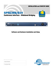 Lectrosonics SPNCWB/E01 Software And Hardware Installation And Setup