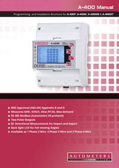 Autometers Systems A-400P Programming And Installation Brochure